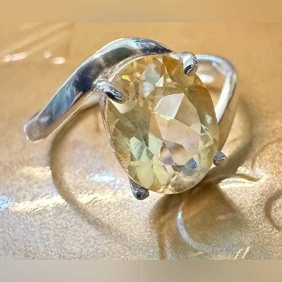 Citrine Sterling Silver Ring (7.75) - Picture 1 of 12